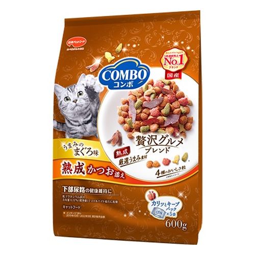 【同梱不可】【2個セット】 日本ペットフード コンボキャットまぐろ味・熟成かつお添え600g