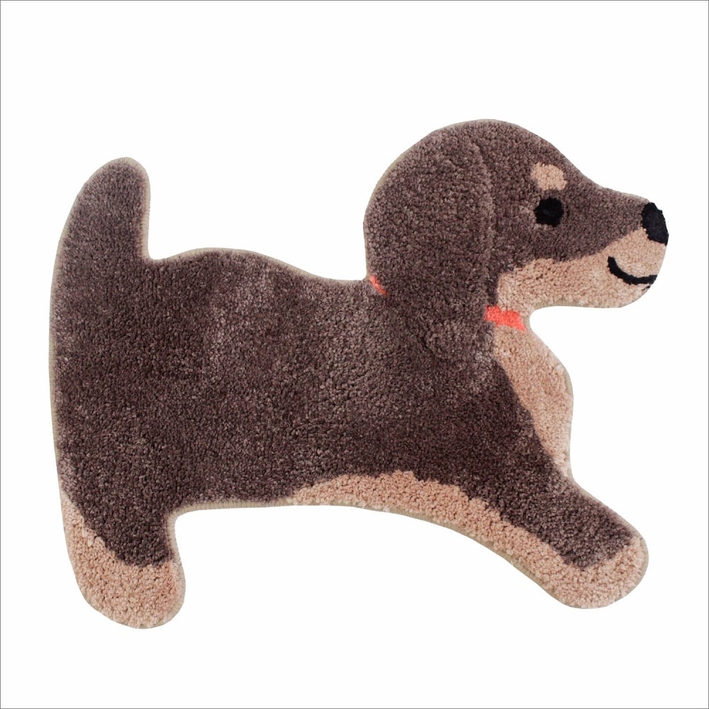 オカ株式会社 【同梱不可】【3個セット】オカ株式会社 ルックス ファンディットアニマル ダックス 洗えるマット 約43×56 ブラウン