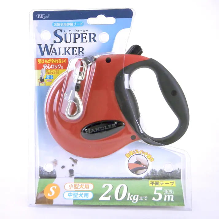 Collars, Harnesses, Leashes - 【同梱不可】【3個セット】アース・ペット ハンドラー伸縮リードS赤