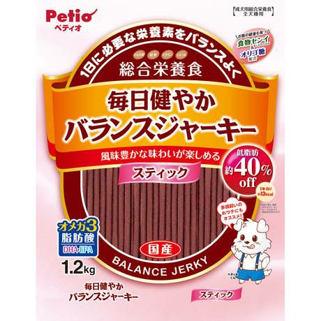 【同梱不可】ペティオ毎日健やかバランスジャーキースティック1．2kg