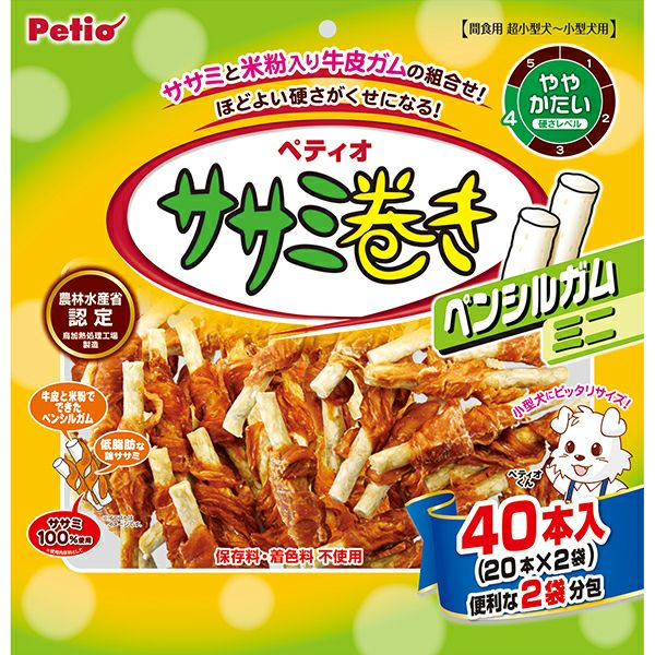 Chewing Gums - 【同梱不可】【5個セット】 ペティオ ササミ巻き ペンシルガムミニ 40本入