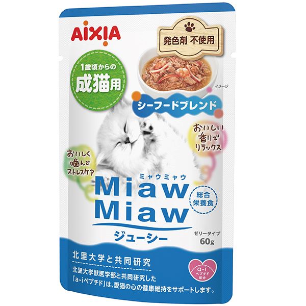 乐天商城 - 【同梱不可】【36個セット】 アイシア　MiawMiawジューシー シーフードブレンド 60g