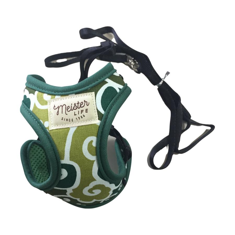 【同梱不可】 カワノ産業 マイスターライフ CAT ソフティハーネスリード アーミー SS グリーン