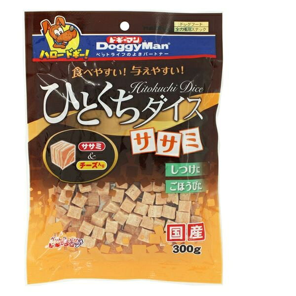 【同梱不可】【12個セット】ドギーマンハヤシ ドギーマンひとくちダイスササミ300g