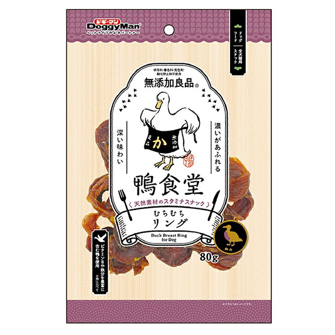 【同梱不可】【24個セット】ドギーマンハヤシ ドギーマン 鴨食堂 むちむちリング 80g