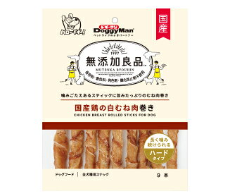 【注意事項】 ・メーカーの都合等により、パッケージ及び内容量、生産地、などが変更される場合がございます。ご了承ください。 ・当店では地球環境への配慮およびお手頃価格での商品の提供のため、簡易的な梱包とさせていただいております。 ・箱潰れなど、製品をご利用いただくのに問題がない場合の返品・交換対応はお受けできません ※期限のある商品について ・賞味期限や消費期限がある商品については、すべて期限まで2ヶ月以上のものを取り扱っております。個別のお問い合わせはご遠慮いただきますようお願い申し上げます。 ・期限が迫った商品は、別途アウトレット商品として販売させていただいております。 商品説明■　商品特徴気になる添加物は使わない、おいしい素材感。 噛みごたえあるスティックに旨みたっぷりのむね肉巻き。 4976555823950■　原材料鶏肉（胸肉、ササミ、軟骨）、コーンスターチ、小麦粉、魚肉（白身魚、軟骨）、糖類、ソルビトール、乳酸カリウム、ミネラル類（ナトリウム）、リン酸塩（Na）、調味料■　メーカードギーマンハヤシ株式会社■　広告文責 ライフジェネレーション株式会社 TEL:06-6809-2484