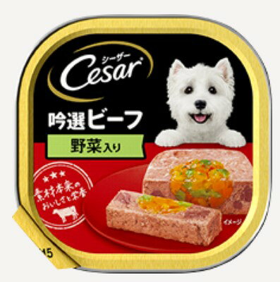 【同梱不可】【6個セット】 マースジャパンリミテッド シーザー吟選ビーフ野菜入り100g