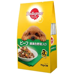 【同梱不可】【12個セット】 マースジャパンリミテッド ペディグリー成犬用ビーフ緑黄色野菜入り70g×3袋
