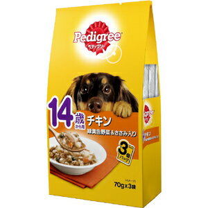 【同梱不可】【48個セット】マースジャパンリミテッド ペディグリー成犬用ささみ緑黄色野菜入り70g×3袋