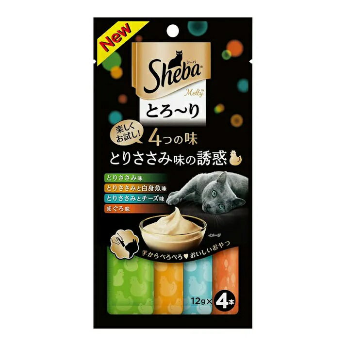 【同梱不可】【6個セット】シーバとろ〜りメルティ4つの味とりささみ味の誘惑12g×4本