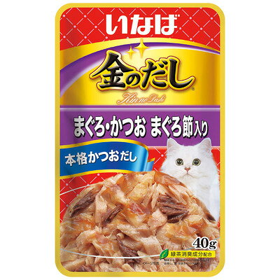 【同梱不可】【48個セット】いなばペットフード　金のだしまぐろ・かつおまぐろ節入り40g