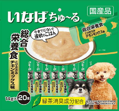 【同梱不可】【3個セット】いなばペットフード ちゅ～る 総合栄養食 とりささみ チキンミックス味 20本入り