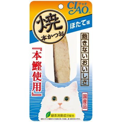 【注意事項】 ・メーカーの都合等により、パッケージ及び内容量、生産地、などが変更される場合がございます。ご了承ください。 ・当店では地球環境への配慮およびお手頃価格での商品の提供のため、簡易的な梱包とさせていただいております。 ・箱潰れなど、製品をご利用いただくのに問題がない場合の返品・交換対応はお受けできません ※期限のある商品について ・賞味期限や消費期限がある商品については、すべて期限まで2ヶ月以上のものを取り扱っております。個別のお問い合わせはご遠慮いただきますようお願い申し上げます。 ・期限が迫った商品は、別途アウトレット商品として販売させていただいております。 商品説明■　商品特徴焼本かつお　ほたて味 本かつおを、香ばしく焼き上げ素材そのままパックしました。 4901133636219■　原材料かつお、ほたてエキス、ビタミンE、緑茶エキス■　メーカーいなばペットフード■　広告文責 ライフジェネレーション株式会社 TEL:06-6809-2484