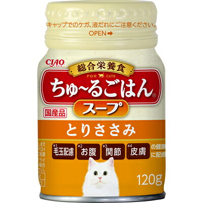 乐天商城 - 【同梱不可】【6個セット】いなばペットフード CIAOちゅ〜るごはんスープとりささみ120g
