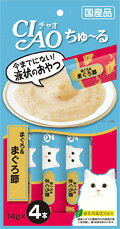 【同梱不可】【24個セット】 いなばペットフード いなば CIAO（チャオ）ちゅ〜る まぐろ＆まぐろ節 14g×4本