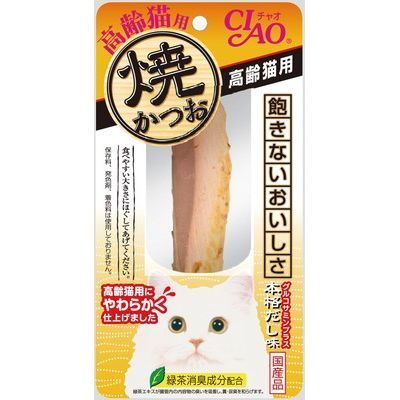 Rakuten - 【同梱不可】【6個セット】いなばペットフード CIAO焼かつお高齢猫用本格だし味1本