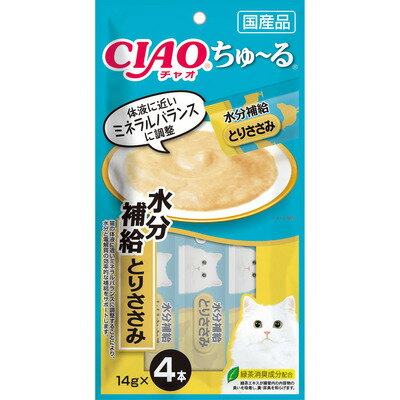 【同梱不可】【24個セット】いなばペットフード CIAOちゅ〜る水分補給とりささみ14g×4本