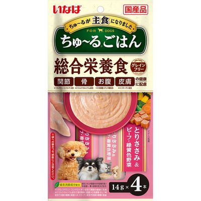 【同梱不可】【12個セット】いなば ちゅーるごはん とりささみ＆ビーフ・緑黄色野...