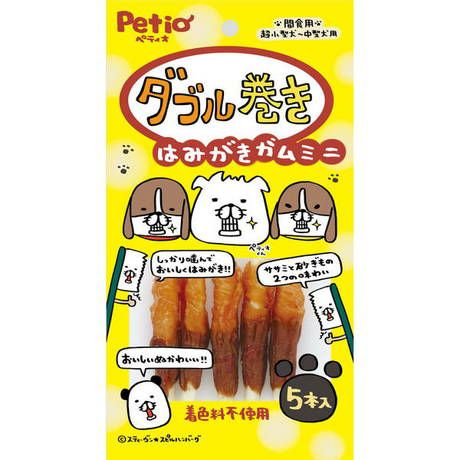 【同梱不可】【10個セット】ペティオ ペティオダブル巻きはみがきガムミニ5本入
