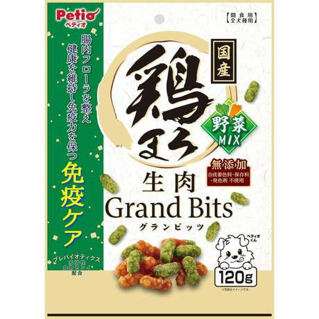 Rakuten - 【同梱不可】【10個セット】ペティオ鶏まろ無添加生肉グランビッツ野菜ミックス120g