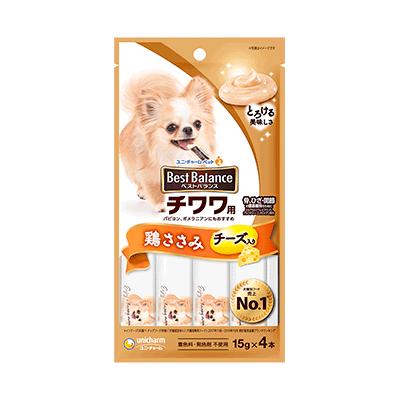 【同梱不可】【6個セット】ユニ・チャーム ベストバランスおやつチワワ用鶏ささみ15g×4本