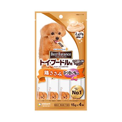 【同梱不可】【12個セット】ユニ・チャーム ベストバランスおやつトイ・プードル用鶏ささみ15g×4本