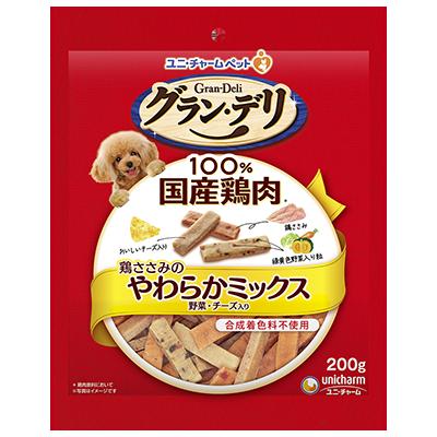 【同梱不可】【5個セット】グラン・デリきょうのごほうびやわらかささみミックス野菜・チーズ入り200g