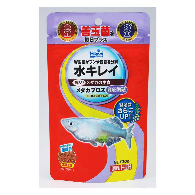 【注意事項】 ・メーカーの都合等により、パッケージ及び内容量、生産地、などが変更される場合がございます。ご了承ください。 ・当店では地球環境への配慮およびお手頃価格での商品の提供のため、簡易的な梱包とさせていただいております。 ・箱潰れなど、製品をご利用いただくのに問題がない場合の返品・交換対応はお受けできません ※期限のある商品について ・賞味期限や消費期限がある商品については、すべて期限まで2ヶ月以上のものを取り扱っております。個別のお問い合わせはご遠慮いただきますようお願い申し上げます。 ・期限が迫った商品は、別途アウトレット商品として販売させていただいております。 商品説明■　商品特徴●水に沈みにくくメダカが食べやすいフレーク飼料です。独自のハイカロリー配合で、高い産卵数を実現。 ●ハイカロリーで高栄養な配合のメダカ専用フレーク。W生菌(ひかり菌・GB菌)がフンや残餌を分解します。 4971618296122■　原産国日本■　メーカーキョーリン■　広告文責 ライフジェネレーション株式会社 TEL:06-6809-2484