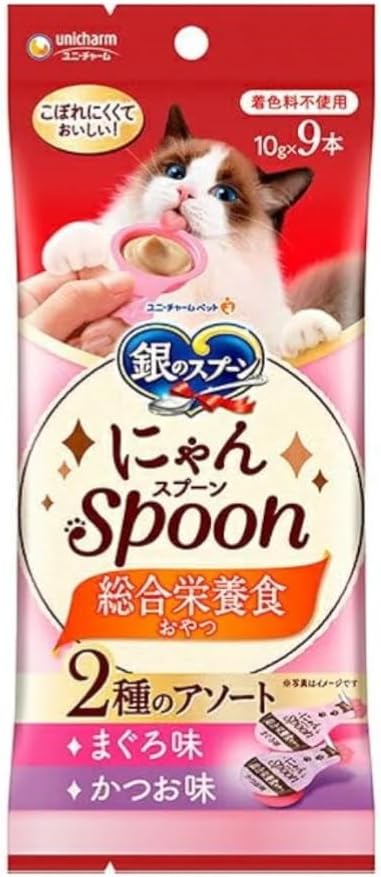 【注意事項】 ・メーカーの都合等により、パッケージ及び内容量、生産地、などが変更される場合がございます。ご了承ください。 ・当店では地球環境への配慮およびお手頃価格での商品の提供のため、簡易的な梱包とさせていただいております。 ・箱潰れなど、製品をご利用いただくのに問題がない場合の返品・交換対応はお受けできません ※期限のある商品について ・賞味期限や消費期限がある商品については、すべて期限まで2ヶ月以上のものを取り扱っております。個別のお問い合わせはご遠慮いただきますようお願い申し上げます。 ・期限が迫った商品は、別途アウトレット商品として販売させていただいております。 商品説明■　商品特徴こぼれにくくて、ねこちゃんが食べやすいスプーンタイプのウェットおやつ 4520699641125■　原材料●まぐろ味：魚介類（まぐろ、かつお、フィッシュエキス）、植物性油脂、酵母エキス、増粘安定剤（加工でん粉、増粘多糖類）、ミネラル類（Ca、Cl、Cu、Fe、I、K、Mg、Mn、Na、P、Se、Zn）、調味料、ビタミン類（A、B1、B2、B6、B12、D、E、K、コリン、ナイアシン、パントテン酸、ビオチン、葉酸）、アミノ酸類（タウリン）●かつお味：魚介類（かつお、フィッシュエキス）、植物性油脂、酵母エキス、増粘安定剤（加工でん粉、増粘多糖類）、ミネラル類（Ca、Cl、Cu、Fe、I、K、Mg、Mn、Na、P、Se、Zn）、調味料、ビタミン類（A、B1、B2、B6、B12、D、E、K、コリン、ナイアシン、パントテン酸、ビオチン、葉酸）、アミノ酸類（タウリン）■　メーカーユニ・チャーム■　広告文責ライフジェネレーション株式会社 TEL:06-6809-2484