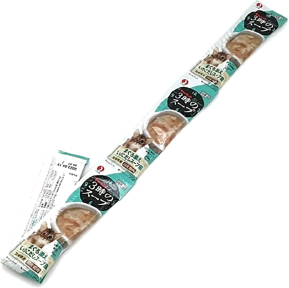 【同梱不可】【30個セット】ペットライン キャネット3時のスープまぐろ添えいりこだしスープ風25g×4