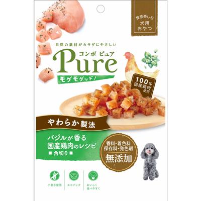 【同梱不可】【5個セット】日本ペットフード コンボ ピュア ドッグ モグモグッド! バジルが香る国産鶏肉のレシピ 角切り50g