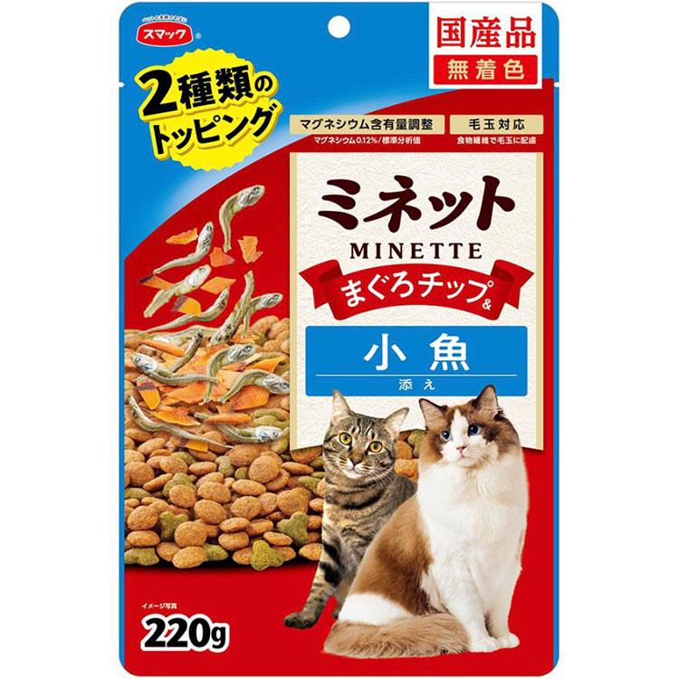 乐天商城 - 【同梱不可】【6個セット】スマック ミネット2種トッピングまぐろチップ＆小魚添え 220g