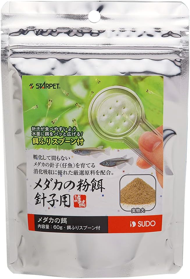 【同梱不可】【6個セット】 スドー スターペットメダカの粉餌針子用60g