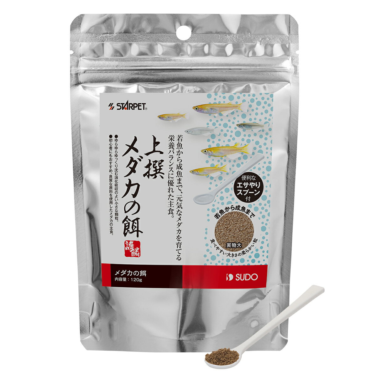 【同梱不可】【24個セット】スドー スターペット 上撰メダカの餌 120g
