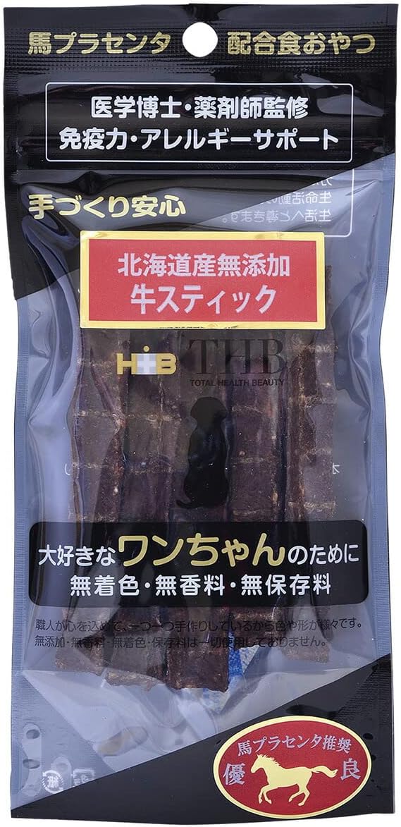 【同梱不可】【36個セット】THB JAPAN 北海道産無添加 馬プラセンタ配合 牛スティック 犬用 35g