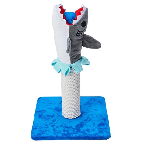 【同梱不可】ペティオ ADD．MATE用品猫用おもちゃつめみがきジョーズ組み替えられるサメポール