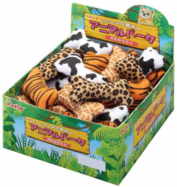 【同梱不可】ペティオ アニマルパークアニマルぬいぐるみボーン※種類選択不可、ランダムにお届け