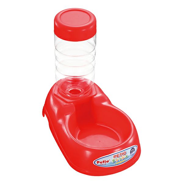 ペティオ 【同梱不可】【3個セット】ペティオ PETIOディッシュ給水器付きレッド