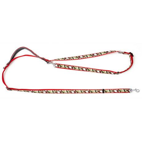 【同梱不可】【2個セット】ペティオ犬用引き紐EthicalDoor迷彩ショルダーリードレッド