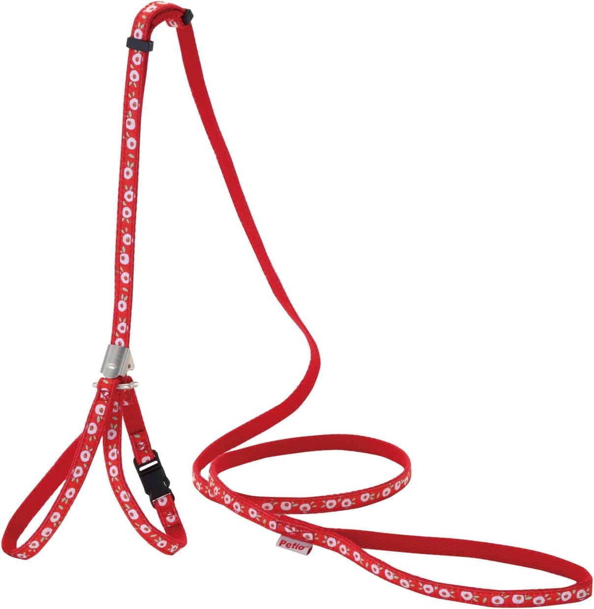 ペティオ 【同梱不可】【2個セット】ペティオ ペティオ猫小町ハーネスリード椿レッド