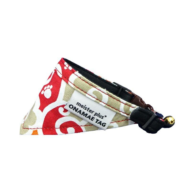 【同梱不可】カワノ産業 マイスタープラスONAMAEバンダナCATカラクサSレッド