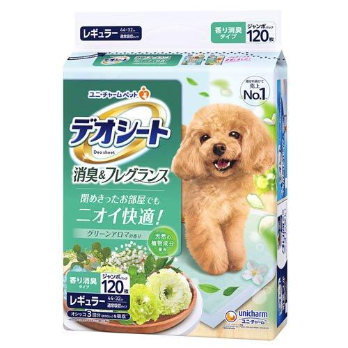 Toiletry Goods - ユニチャームペット 【同梱不可】デオシート消臭＆フレグランスグリーンアロマの香りレギュラー 120枚