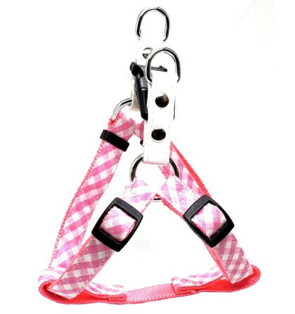 【同梱不可】【3個セット】リードッグ　LEADOGNEWギンガムチェックカンタンハーネスSSピンク