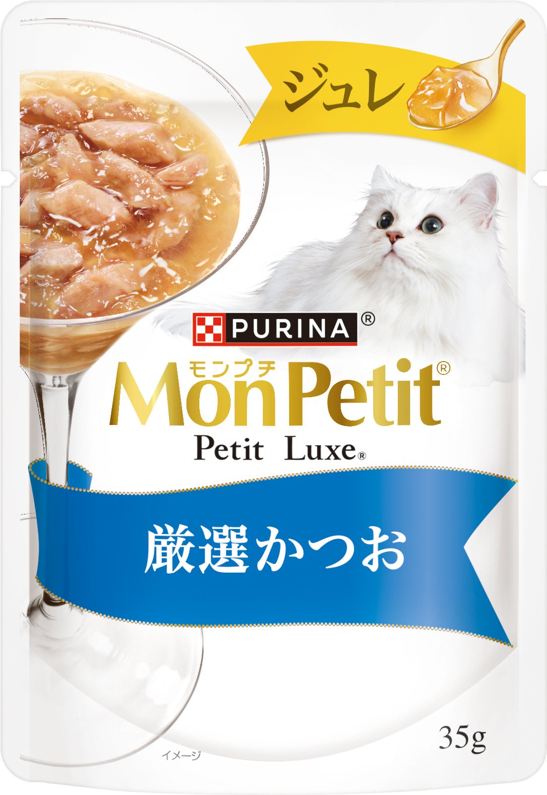 ネスレ日本 【同梱不可】【6個セット】モンプチ　プチリュクスパウチ　ジュレ　厳選かつお 35g