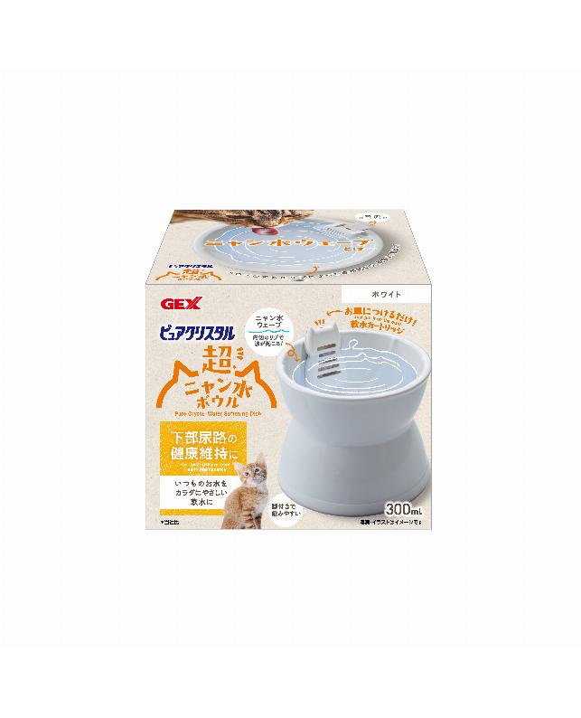 ジェックス 【同梱不可】ピュアクリスタル 超ニャン水ボウル ホワイト