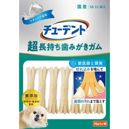 住商アグロインターナショナル株式会社 【同梱不可】【6個セット】 ハーツ チューデント　超長持ち歯みがきガム SS　ヤギミルク風味　11本