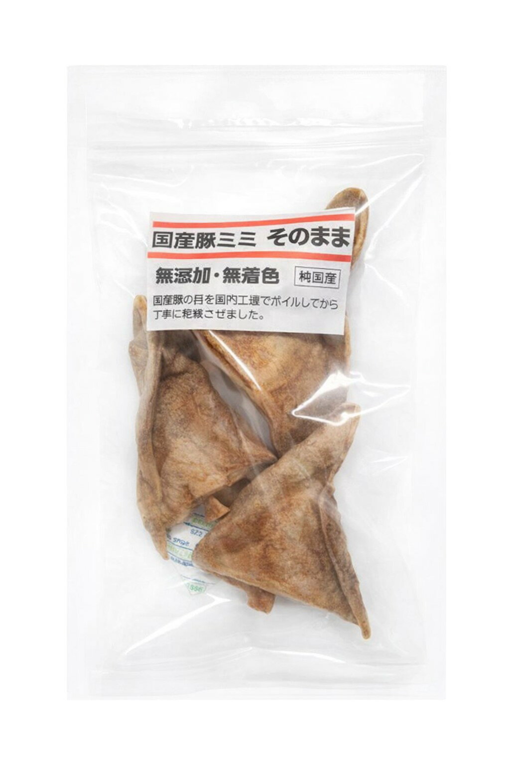 【注意事項】 ・メーカーの都合等により、パッケージ及び内容量、生産地、などが変更される場合がございます。ご了承ください。 ・当店では地球環境への配慮およびお手頃価格での商品の提供のため、簡易的な梱包とさせていただいております。 ・箱潰れなど、製品をご利用いただくのに問題がない場合の返品・交換対応はお受けできません ※期限のある商品について ・賞味期限や消費期限がある商品については、すべて期限まで2ヶ月以上のものを取り扱っております。個別のお問い合わせはご遠慮いただきますようお願い申し上げます。 ・期限が迫った商品は、別途アウトレット商品として販売させていただいております。 商品説明■　商品詳細 国産豚の耳を国内工場でボイルしてから丁寧に乾燥させました。 ・本品は犬専用のおやつです。主食ではありません。 ・幼児・子供が誤って食べない様に、手の届かない場所に保管して下さい。 ・形状や色、大きさに多少のバラつきがありますが、品質には問題ございません。 ・よく噛み、丸呑みしないように注意してください。 ・与える際は、大人の方が付き添ってください。 4988477202324■　原産国日本■　メーカー株式会社バイオ　A■　広告文責 ライフジェネレーション株式会社 TEL:06-6809-2484　