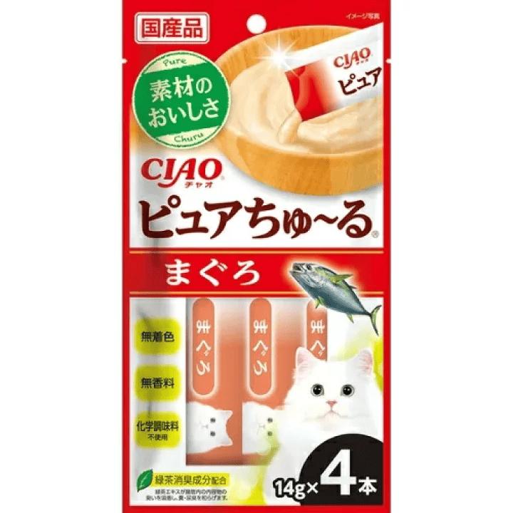 【同梱不可】【3個セット】CIAO　ピュアちゅーる　まぐろ 14g×4P