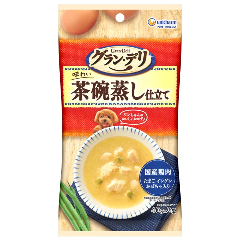 【同梱不可】【7個セット】［ユニ・チャーム］グラン・デリ パウチ 茶碗蒸し仕立て 40g×3個