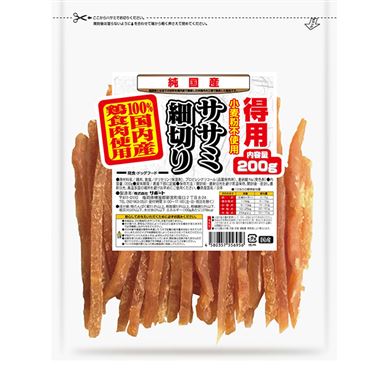 【同梱不可】【5個セット】サポート　得用　ササミ細切り200g
